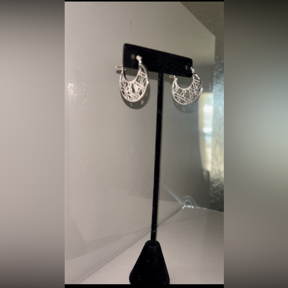 Tiny silver earrings